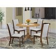 East West Furniture Dublin 5-piece Wood Dining Set in Natural