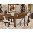 East West Furniture Lismore 5-piece Wood Dinette Set in Walnut