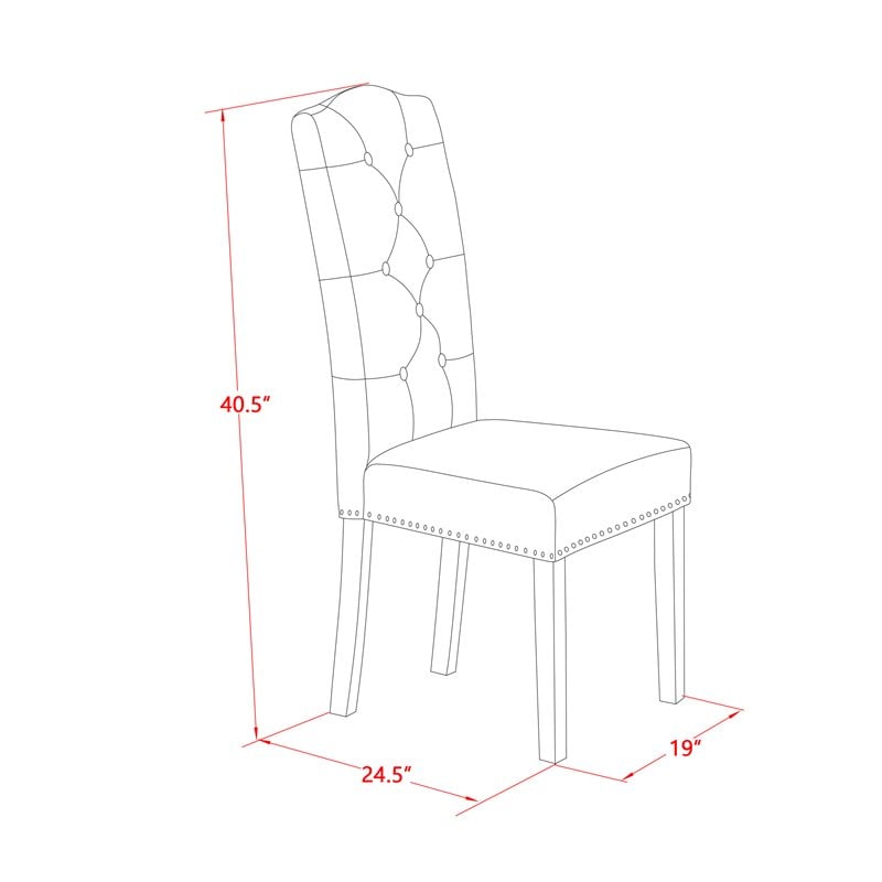 East West Furniture Lassale 5-piece Wood Dining Set in Brown/Mineral Blue
