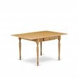 East West Furniture Monza 5-piece Wood Dining Set in Oak/Dahlia