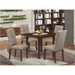 East West Furniture Norden 5-piece Wood Kitchen Set in Mahogany