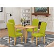 East West Furniture Norden 5-piece Traditional Wood Dining Set in Oak