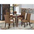 East West Furniture Oxford 5-piece Wood Dining Room Set in Mahogany