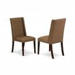 East West Furniture Monza 5-piece Wood Kitchen Table Set in Mahogany