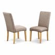 East West Furniture Norfolk 5-piece Wood Dining Set in Oak/Dark Khaki