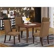 East West Furniture Norfolk 5-piece Wood Dining Room Set in Mahogany