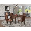 East West Furniture Norden 5-piece Wood Dining Set in Mahogany