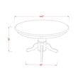 East West Furniture Shelton 5-piece Wood Dining Room Table Set in Linen White
