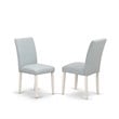 East West Furniture V-Style 5-piece Kitchen Set with Upholstered Chairs in White