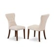 East West Furniture Hartland 5-piece Wood Dining Set in Mahogany/Light Beige