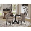 East West Furniture Dublin 5-piece Wood Dining Set in Wire Brush Black/Coffee