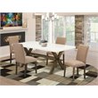 East West Furniture X-Style 5-piece Dining Table Set in Brown/Light Sable