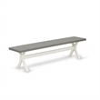 East West Furniture X-Style 6-piece Wood Dinette Table Set in Linen White