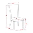 East West Furniture V-Style 6-piece Wood Dining Set with Bench in White/Gray