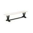 East West Furniture V-Style 6-piece Wood Dining Table Set in Black