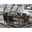 East West Furniture Lismore 7-piece Wood Dining Set in Jacobean Brown/Black