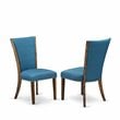 East West Furniture X-Style 6-piece Dining Set with Bench in Jacobean Brown