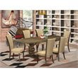 East West Furniture Lassale 7-piece Wood Dining Set in Jacobean Brown