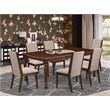 East West Furniture Dover 7-piece Wood Kitchen Set in Mahogany