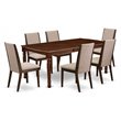 East West Furniture Dover 7-piece Wood Kitchen Set in Mahogany