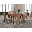 East West Furniture Dudley 7-piece Wood Table and Dining Chairs in Mahogany