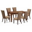 East West Furniture Dudley 7-piece Wood Table and Dining Chairs in Mahogany