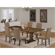 East West Furniture Lassale 7-piece Wood Dining Set in Walnut/Light Sable