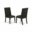East West Furniture V-Style 7-piece Dining Set with Rectangular Table in Black