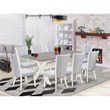 East West Furniture X-Style 9-piece Wood Dining Set in Linen White