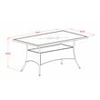 East West Furniture Oslo 5-piece Modern Metal Patio Set in Natural