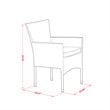 East West Furniture Oslo 5-piece Modern Metal Patio Set in Natural