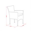 East West Furniture Oslo 7-piece Modern Metal Patio Set in Natural
