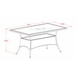 East West Furniture Oslo 7-piece Modern Metal Patio Dining Set in Natural