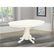 East West Furniture Avon Oval Traditional Wood Dining Table in Linen White