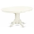 East West Furniture Avon Oval Traditional Wood Dining Table in Linen White