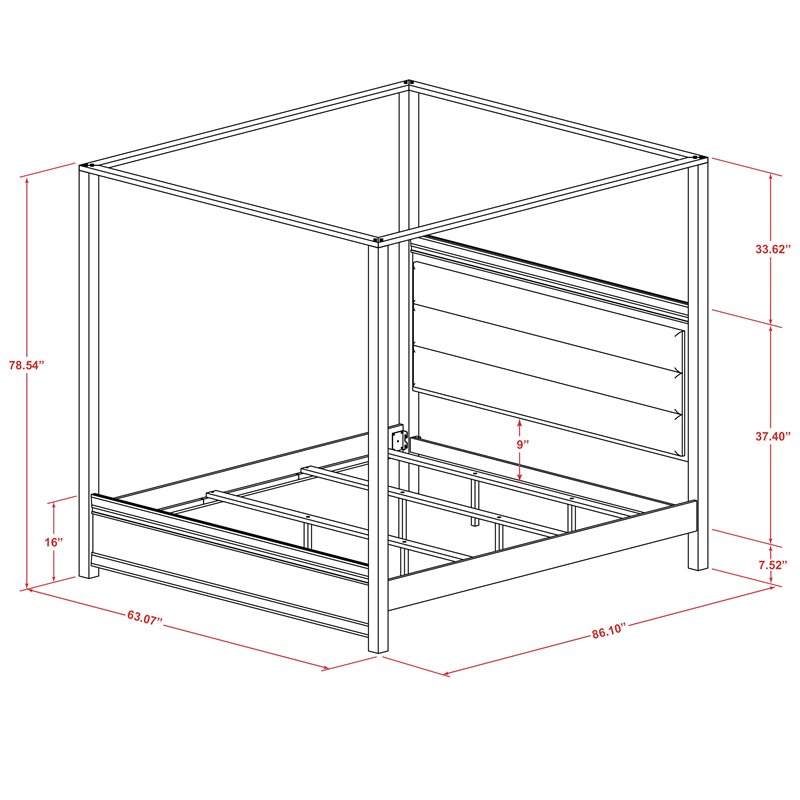 East West Furniture Denali 3-piece Wood Bedroom Set in Brush Gray