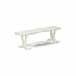 East West Furniture V-Style 6-piece Wood Dining Table Set in Linen White