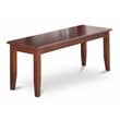 East West Furniture Dudley 6-piece Wood Dining Set with Bench in Mahogany