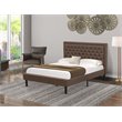 East West Furniture Kendall Traditional Wood Platform Queen Bed Frame in Brown