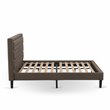 East West Furniture Kendall Traditional Wood Platform Queen Bed Frame in Brown