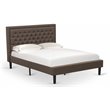 East West Furniture Kendall Traditional Wood Platform Queen Bed Frame in Brown