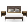 East West Furniture 3-piece Traditional Wood Bed Set in Brown
