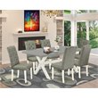 East West Furniture X-Style 7-piece Traditional Wood Kitchen Set in White