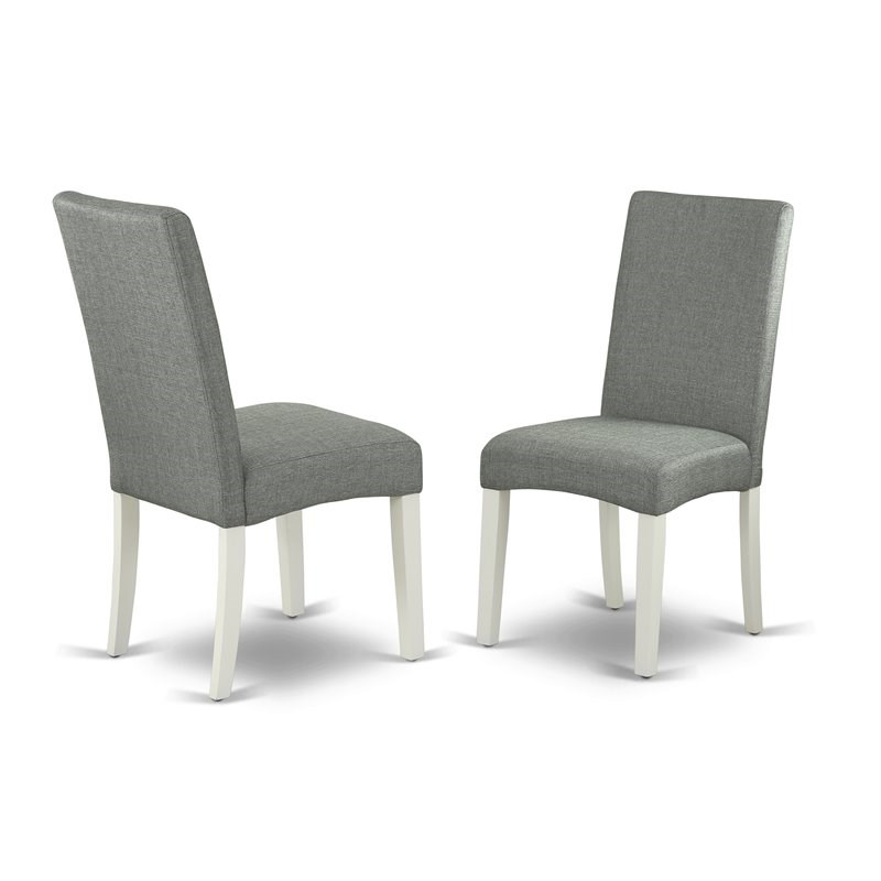 East West Furniture X-Style 7-piece Wood Dining Table Set in Gray