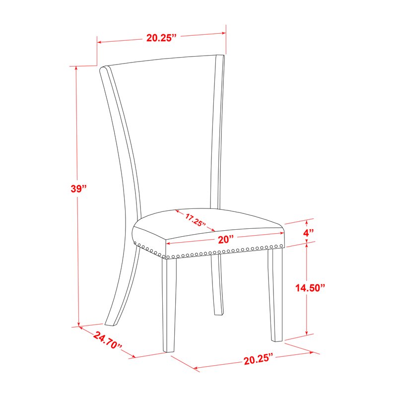East West Furniture X-Style 7-piece Wood Dinette Set in Linen White/Jacobean