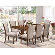 East West Furniture Lassale 9-piece Wood Kitchen Set in Walnut