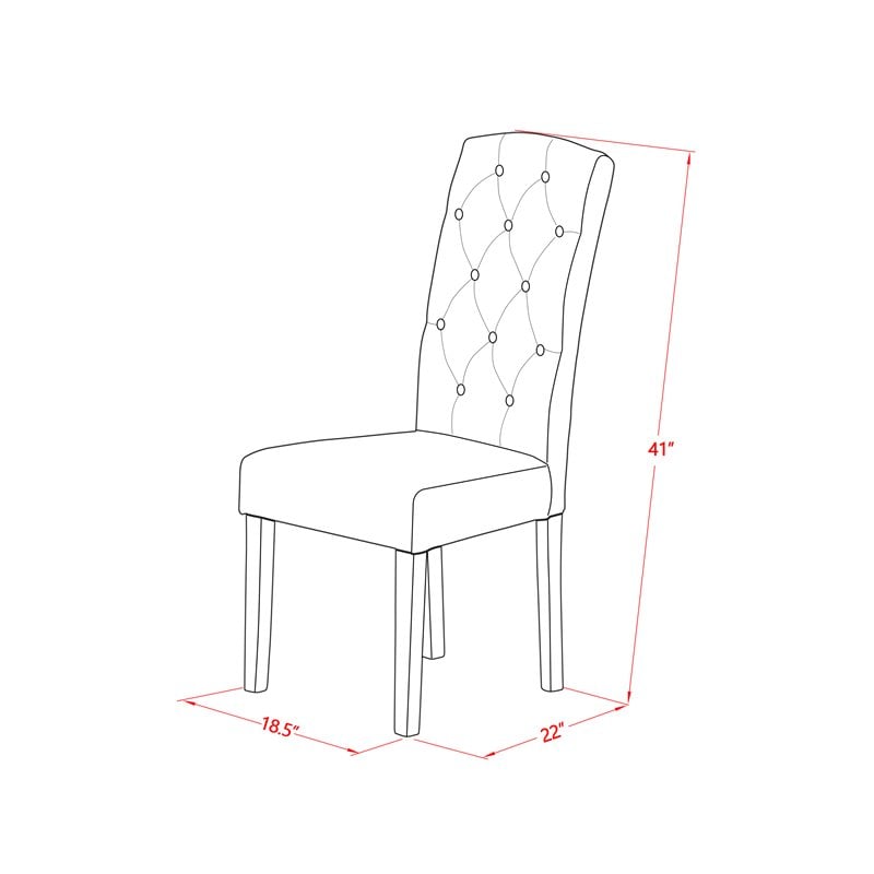 East West Furniture Dover 9-piece Wood Dining Set in Linen White/Baby Blue