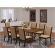East West Furniture Lassale 9-piece Wood Dinette Set in Walnut