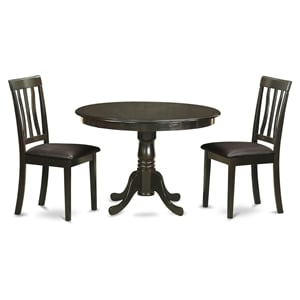East West Furniture Hartland 3-Piece Wooden Dining Set in Cappuccino