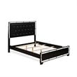 East West Furniture Nella 3-Piece Traditional Wood Queen Bedroom Set in Black